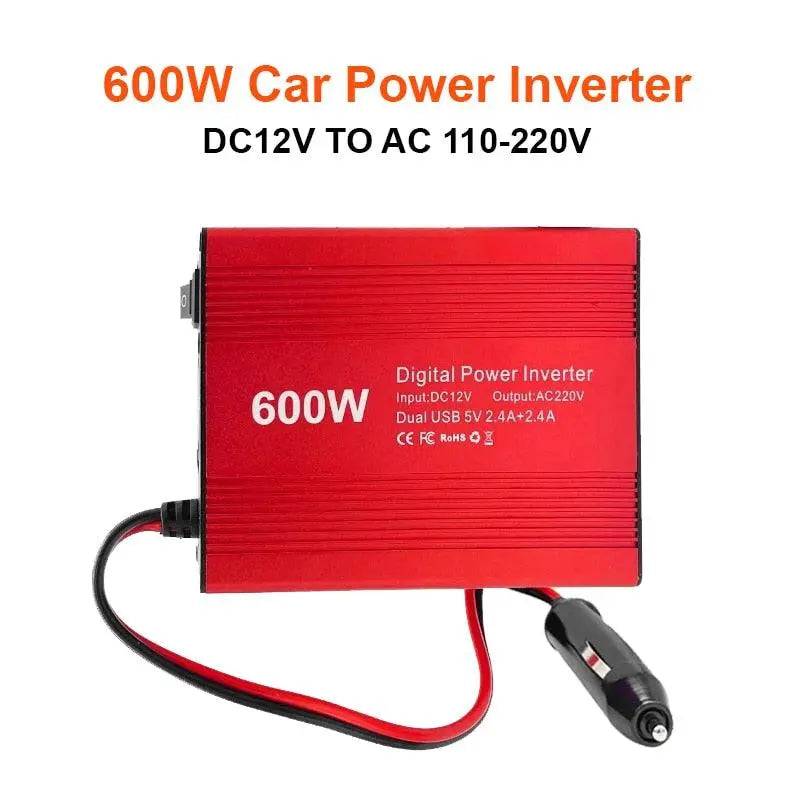 Power Converter Modified Sine Wave Universal Socket  12V /  220V / 600W - 54 Energy - Renewable Energy Store