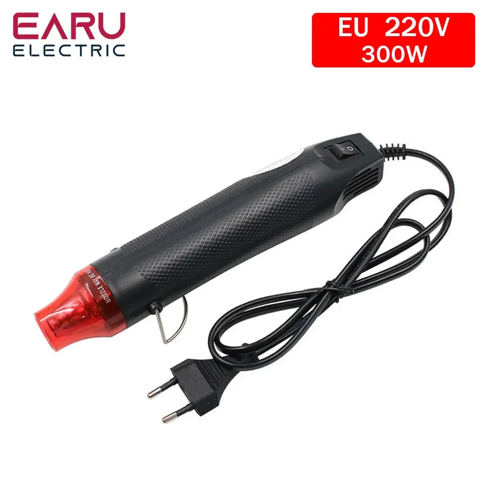 EU US 110V 220V DIY Using Heat Gun Electric Power Tool Hot Air 300W Temperature Gun With Supporting Seat Shrink Plastic DIY Tool