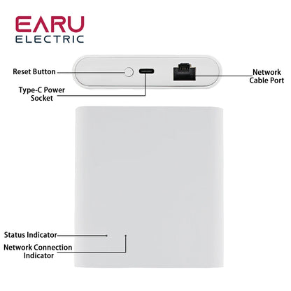 Tuya APP Wired Zigbee Bridge Smart Home Zigbee Gateway Hub Remote to Control Zigbee Devices Smart Life APP for Alexa Google Home