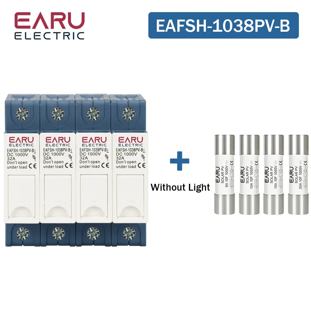 1P 2P 3P 4P Solar DC Fuse Holder High Voltage Solar PV DC 1000V Photovoltaic 6A-32A Photovoltaic System Protection Protector gPV