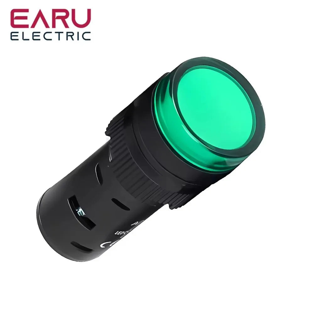 16MM Panel LED Power Electronic Indicator Pilot Signal Light Lamp AC DC 12V 24V 110V 220V 380V Red Green Yellow Blue White LED