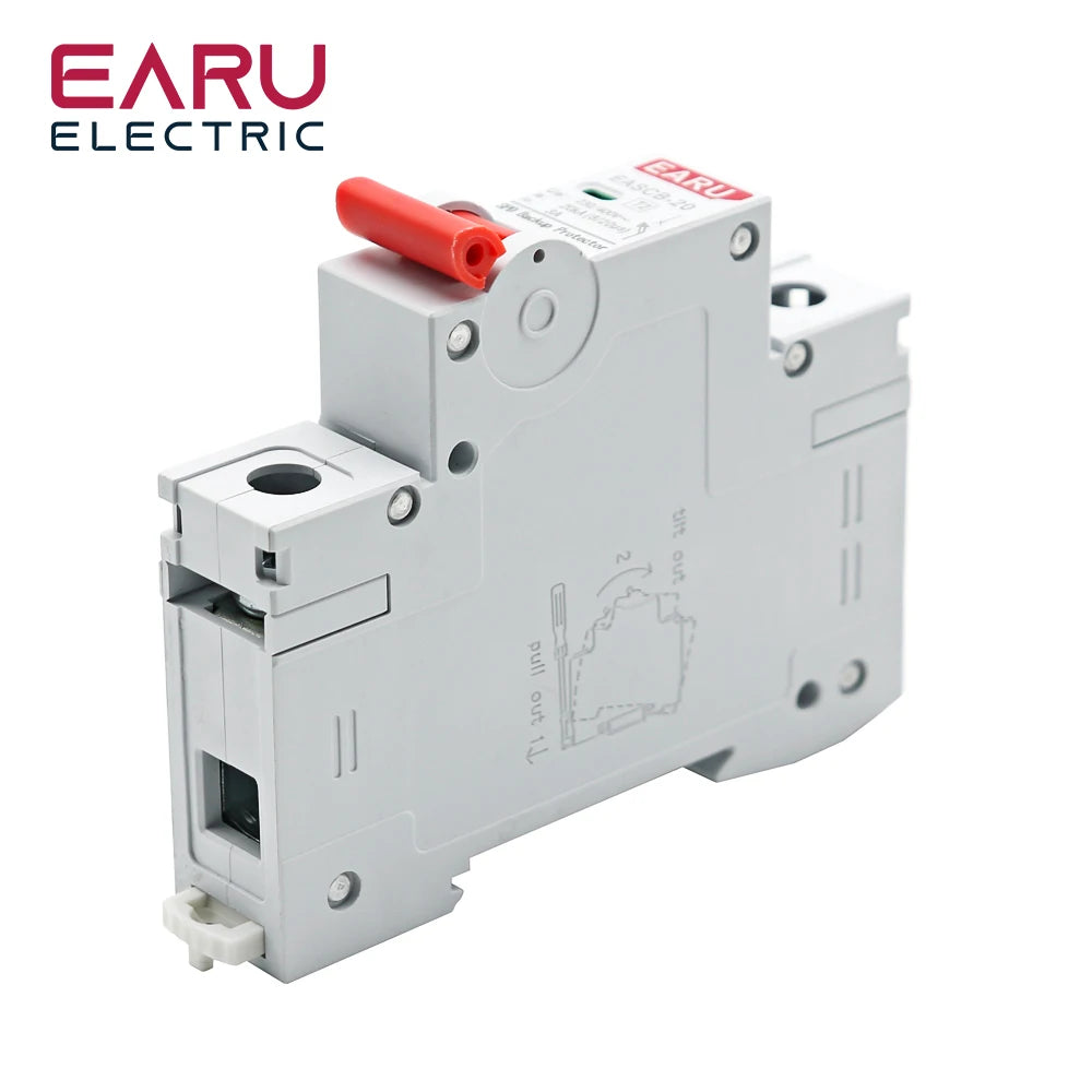 AC SPD Backup Protector T2 Surge Protection Lightning Arrester 230V 400V Surge Protector Din Rail Current Breaker 10kA 20kA 2P