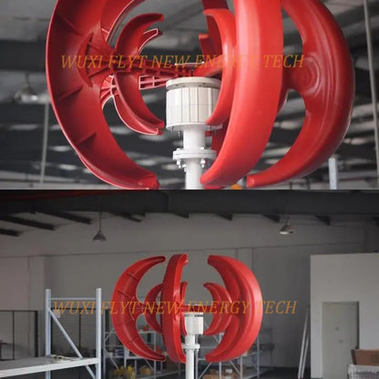 3000W Wind Turbine 12V 24V 48V Vertical Axies Wind Generator VAWT Small Windmill Free Energy With MPPT Charge Controller Homeuse