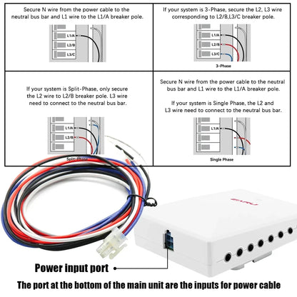 Tuya Smart WiFi Multi-Circuit 19 Channels Bi-Directional Power Energy kWh Meter Monitor AC90-480V 200A 300A with 19PCS CT Clamps