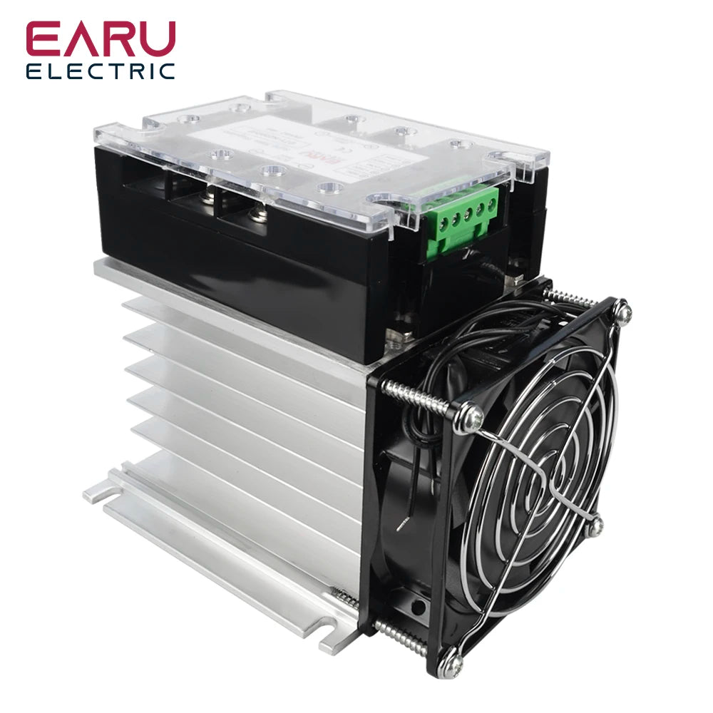 AC 220V Single Phase Full Isolation Voltage Regulator Module 25A-200A With Heat Sink Fan Kit - SMT DCB High Precision Industrial