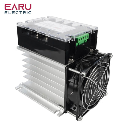 AC 220V Single Phase Full Isolation Voltage Regulator Module 25A-200A With Heat Sink Fan Kit - SMT DCB High Precision Industrial