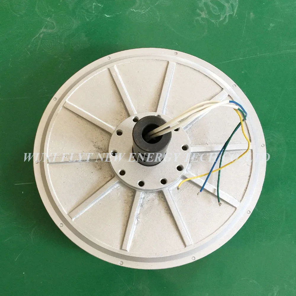 Low Torque 5KW 800RPM 220V AC Disc PMG Inner Rotor Three Phase Coreles ...