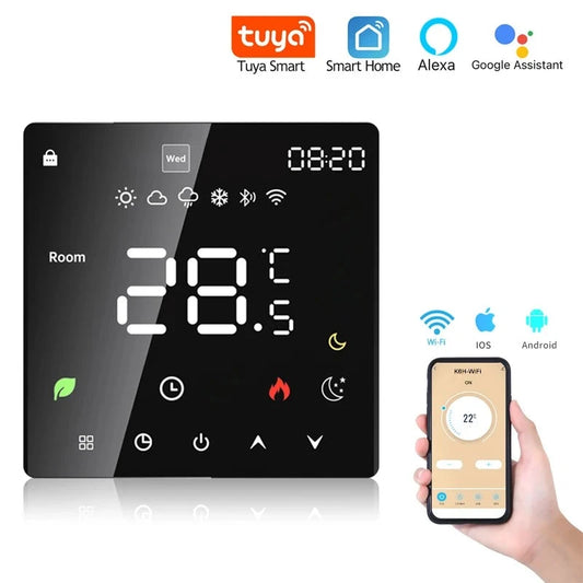 Tuya WiFi Smart Thermostat Electric Floor Heating TRV Water Gas Boiler Temperature Voice Remote Controller for Google Home Alexa