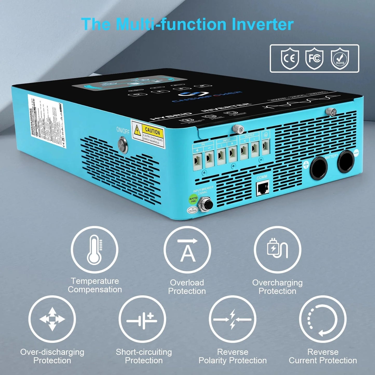 Pure sine wave 4.5kw 4500w hybrid inverter 24v 150A MPPT controller power supply sloar system - 54 Energy - Renewable Energy Store