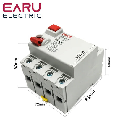 2P 4P 10/30/100/300mA Type A RCCB RCD ELCB Electromagnetic Residual Current Circuit Breaker Differential Breaker Safety Switch