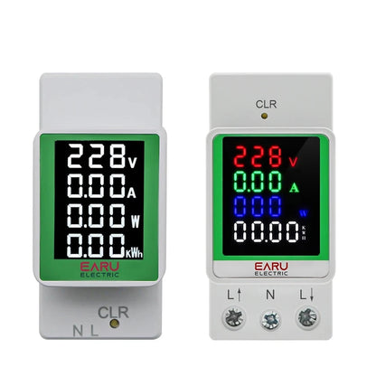 4IN1 Digital AC 110V 220V 100A Voltage Current KWH Electric Energy Monitor Meter VOLT AMP Voltmeter Aammeter Wattmeter Din Rail