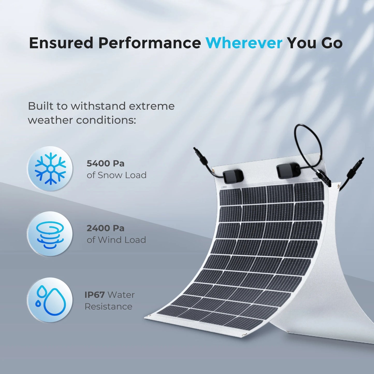 Solar Panel 50W 12 Volt Monocrystalline Semi-Flexible Charger