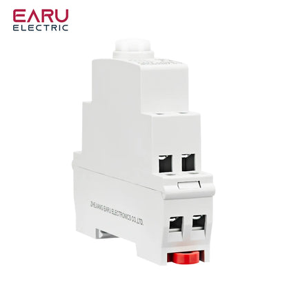 18MM Din Rail Mount LED Signal Lamp Button Switch Series AC/DC 220V Indicating Indication Pilot Lights Green Momentary Latching