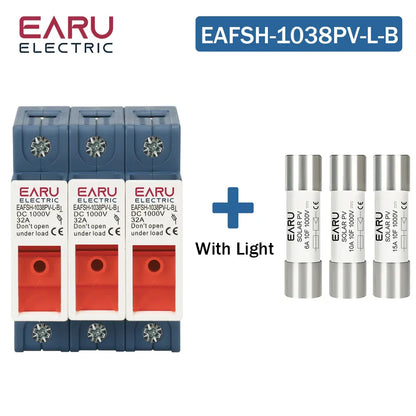 1P 2P 3P 4P Solar DC Fuse Holder High Voltage Solar PV DC 1000V Photovoltaic 6A-32A Photovoltaic System Protection Protector gPV