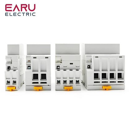 2P 4P 16A 20A 25A 32A 50A 40A 63A AC 220V 50 60Hz Din Rail Household Modular AC Contactor Switch Controller DIY Smart Home Hotel