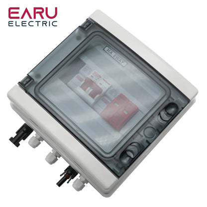 500V 1 Input 1 Output Solar photovoltaic PV Combiner Box With Lightning Protection DC Fuse MCB SPD Waterproof Box IP65