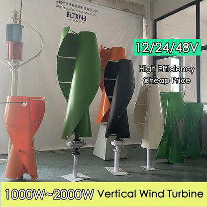 High Quality Wind Generator 2000w 3000w  24v 48V Vertical Axis Wind Turbine with 1000w Wind Solar Hybrid Controller For Homeuse - 54 Energy - Renewable Energy Store