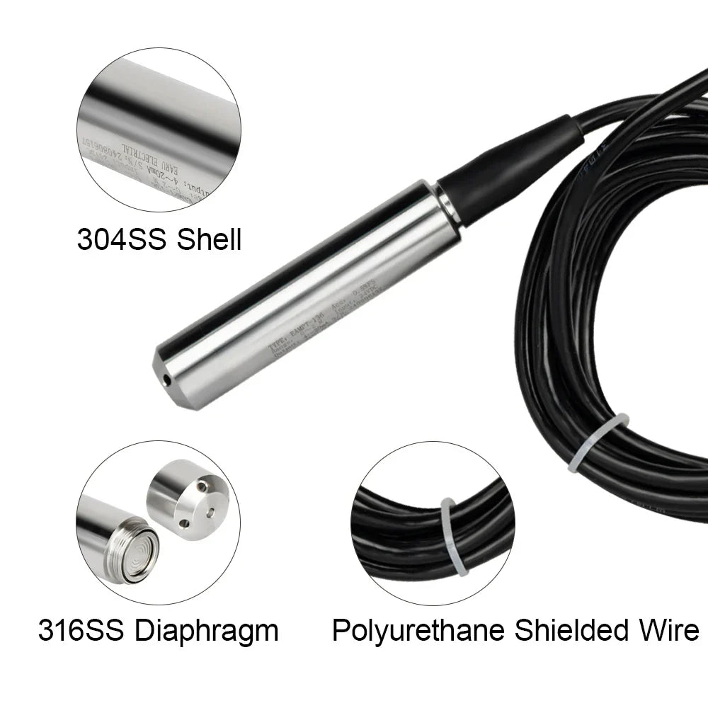 4-20mA Waterproof Integral Level Transmitter Controller Input Liquid Oil Water Level Sensor Controller Float Switch Mount Box