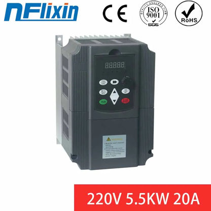 VFD Inverter for Motor Speed Control, Converts 1-phase 220V Input to 220V 3-phase Output, 1.5KW/2.2KW Frequency Converter