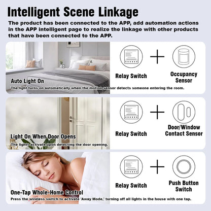 Tuya App 16A 2 Way DIY Mini WiFi Smart Switch Breaker Module Timer Relay Voice Wireless Remote Control for Alexa Google Home