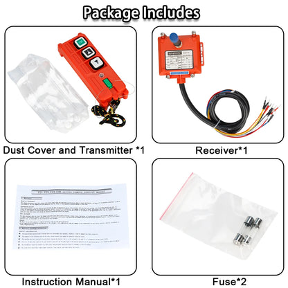 F21-2S Wireless Industrial Remote Controller Electric Hoist Remote Control Winding Engine Sandblast Switches UHF 433mhz 3 button