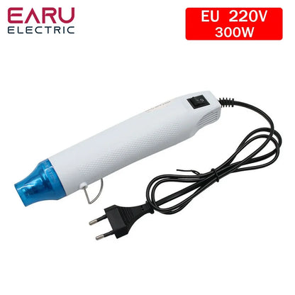 EU US 110V 220V DIY Using Heat Gun Electric Power Tool Hot Air 300W Temperature Gun With Supporting Seat Shrink Plastic DIY Tool