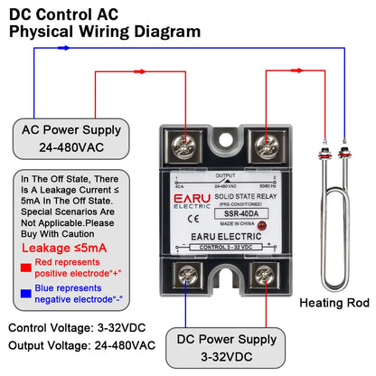 1Pcs Single Phase Solid State Relay Module SSR-25DA SSR-40DA SSR-40AA SSR-40DD SSR 10A/25A/40A/60A/80A/100A/120A/150A DD DA AA
