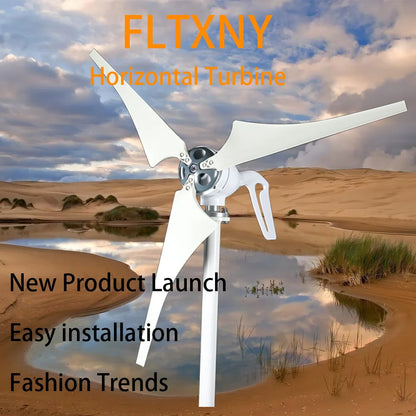 Wind Turbine Generator 3000W 50000W 12V 24V 48V 220V DC 6 Blades With MPPT Controller System Portable Windmills Renewable Energy