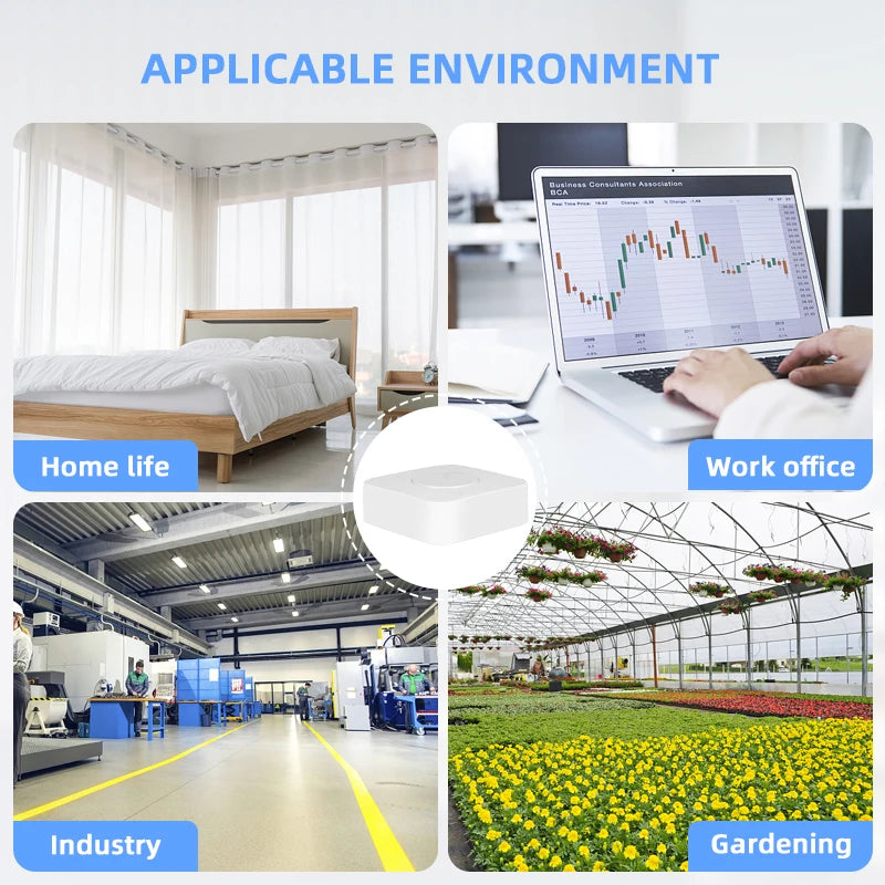 Tuya WiFi Smart Air Housekeeper PM2.5 Formaldehyde VOC CO2 Temperature Humidity 6 In 1 Smart Air Box Sensor Automation Alarm