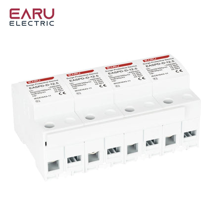 T1 Power Surge Protective Device SPD Arrester Low Voltage House 2P 3P 4P Surge Voltage Protection AC 420V 12.5KA 15KA 25KA