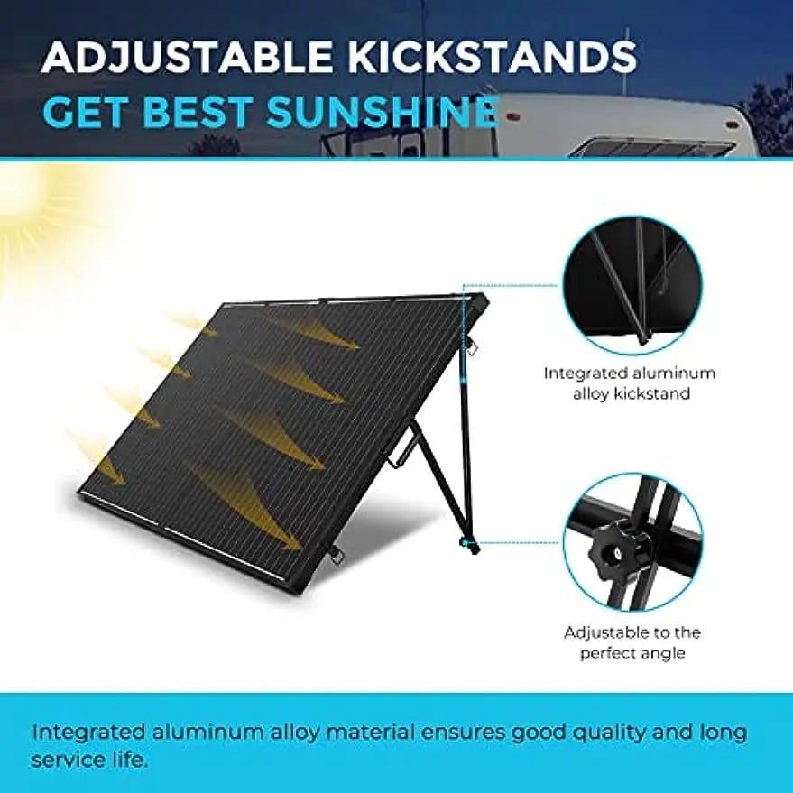 200 Watt 12 Volt Portable Solar Panel with Waterproof 20A Charger Controller