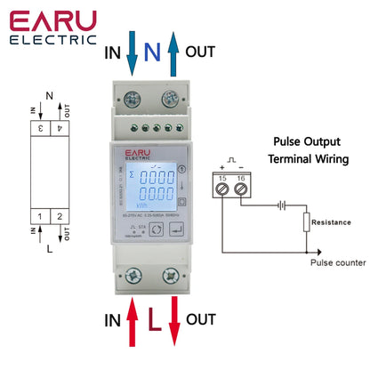 Tuya Wifi Zigbee 110V 220V 80A Smart Single Phase Two-way Bidirectional Energy Meter Timer Power Consumption Monitor KWh Meter