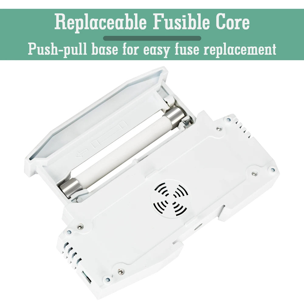 Din Rail Solar Fuses DC 1000V 1500V PV Photovoltaic 20A 25A 30A Fuse Holder Base for Solar System Short Circuit Protection gPV