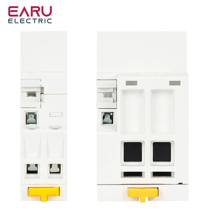 2P AC 110V 220V 50/60Hz 16A 20A 25A 32A 50A 40A 63A Din Rail Household Modular Contactor Switch Controller DIY Smart Home Hotel