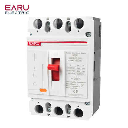 3P 4P AC 400V 100A-630A MCCB Solar Moulded Case Circuit Breaker Overload Protection Switch Protector for Solar PV Photovoltaic