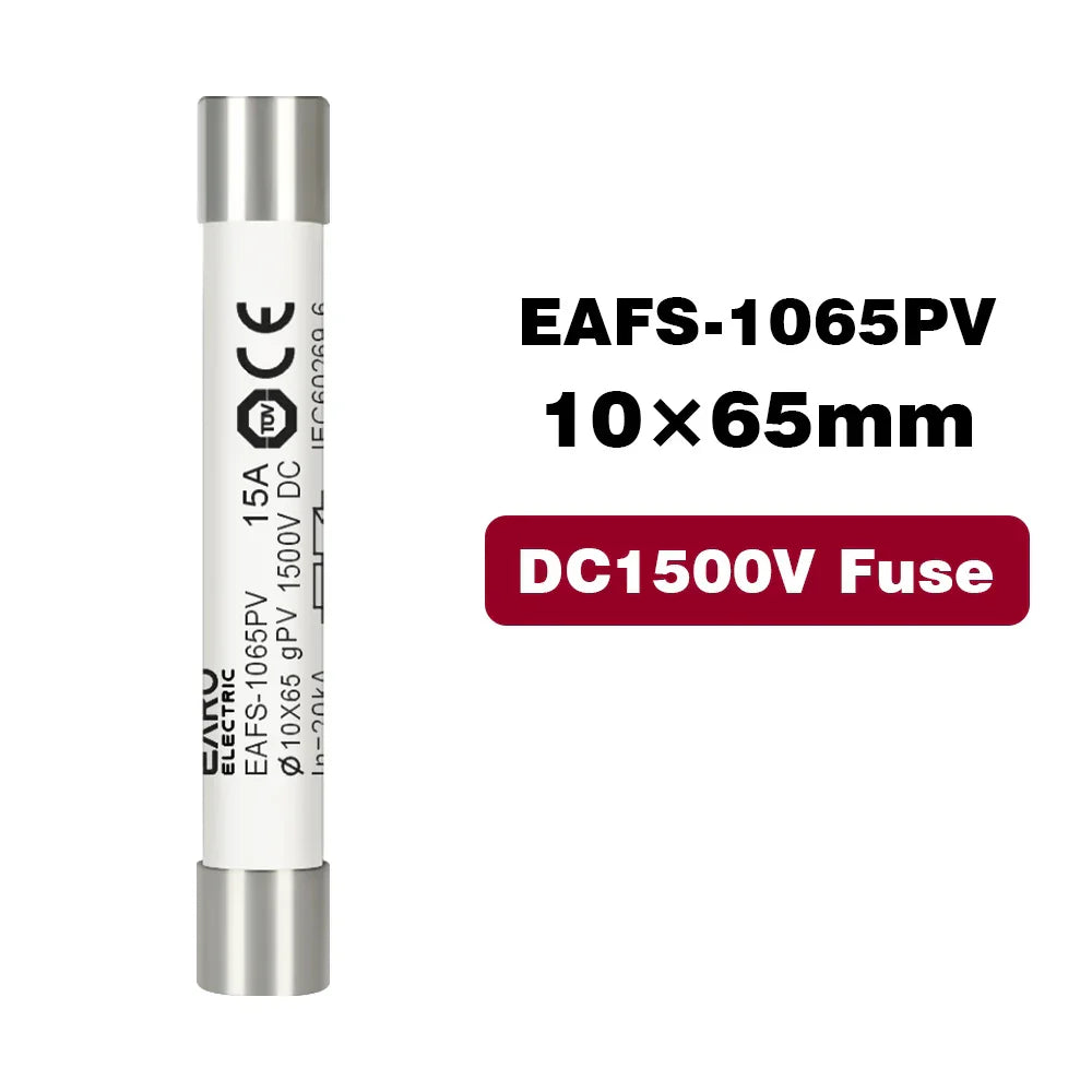 1PCS Solar DC 1000V DC 1500V PV Fuses 6A 10A 15A 20A 25A 30A 32A 50A High Voltage for Solar System Short Circuit Protection gPV