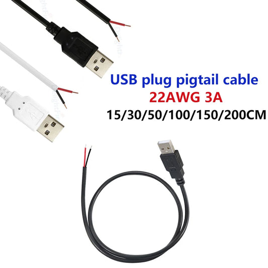 5V 12V USB 2.0 Plug Pigtail Power Supply Extension Cables by 54 Energy - Renewable Energy Store