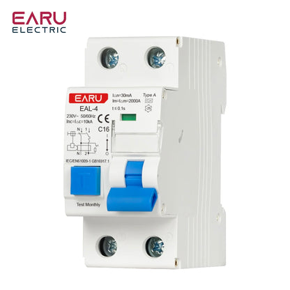 2P AC230V 20A/25A/32A 30mA L7-Architecture Type A MCB RCBO Leakage Protection Curve B/C Tripping Characteristics Circuit Breaker