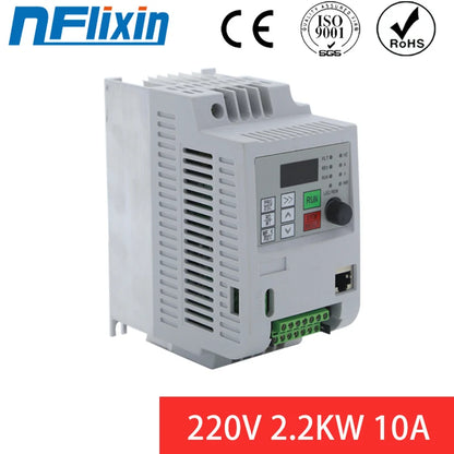 1.5KW/2.2KW Converter - Frequency Converter VFD Inverter, 1-phase 220V Input, 220V 3-phase Output for Motor Speed