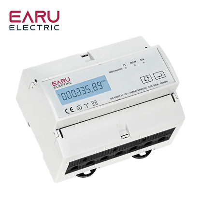 Tuya Smart Three-Phase Bidirectional Electricity Meter with WiFi & ZigBee for KWh Monitoring, featuring RS485 Interface AC 380V