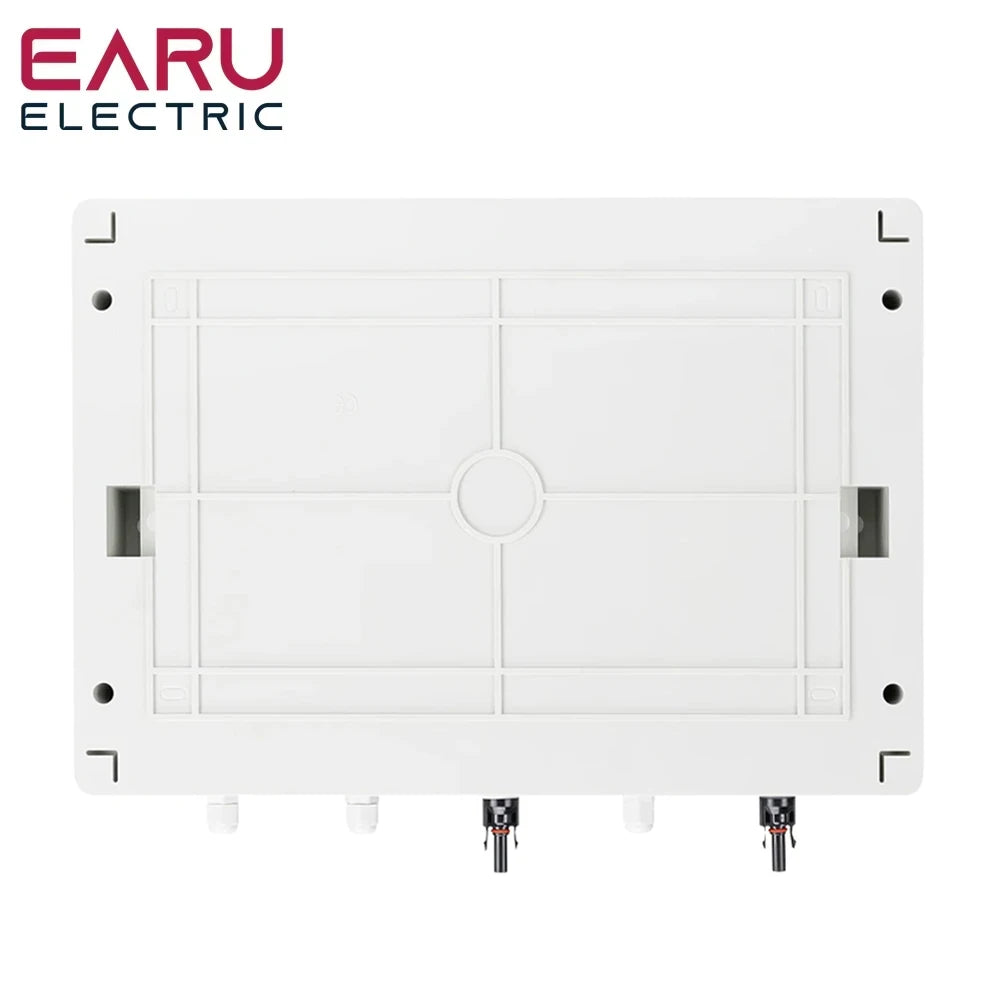 DC 1000V 2 Input 2 Output Solar Photovoltaic PV Combiner Box With Surge Lightning Protection DC Fuse MCB SPD Waterproof Box IP65