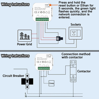 eWeLink Smart WiFi Power Energy Meter with CT Clamp AC 110V 220V Timer Relay Switch kWh Voltage Current Protector Remote Control
