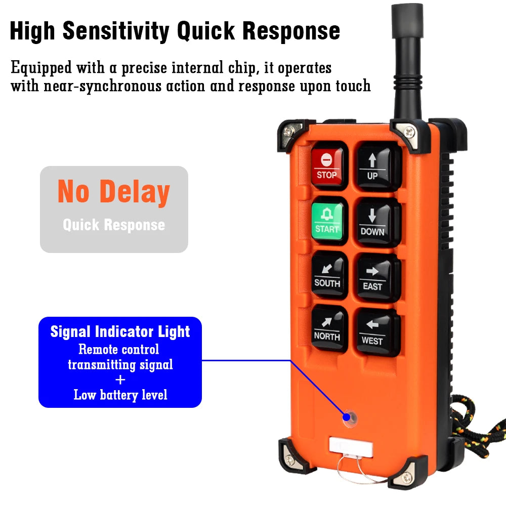 F21-E1B 2 Transmitter + 1 Receiver 220V 380V 110V 12V 24V Industrial Remote Controller Switches Hoist Crane Control Lift Crane