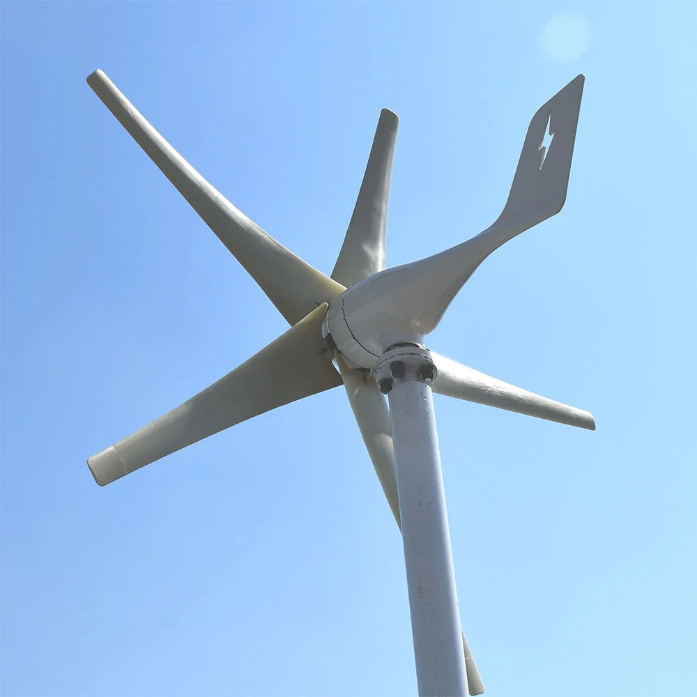 Wind Turbine Generator 2KW 3KW 12V 24V 48V 3/5 Blades 12M/S Low Speed Windmill LED Indicate Light