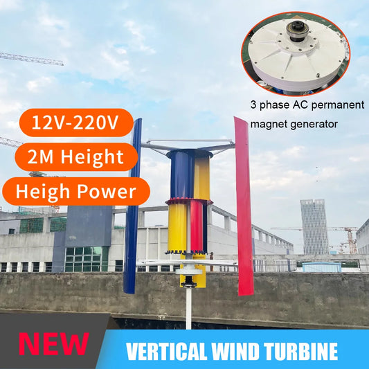 Wind Power Generator 10KW  Inner Air Duct 8000W 6000W Free Energy Wind Turbine 24V 48V 96V 220V Homeuse Windmill Mppt Controller - 54 Energy - Renewable Energy Store