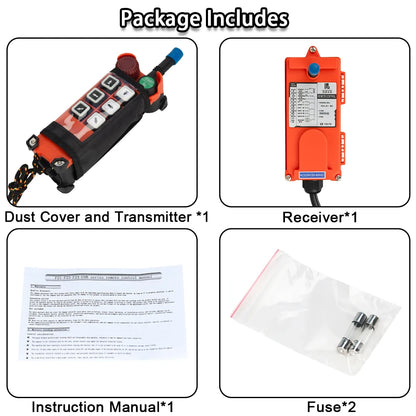 Industrial Remote Controller Switches Hoist Crane Control Lift Crane 1 Transmitter + 1 Receiver F21-E1 Arrow 220V 12V 24V 380V