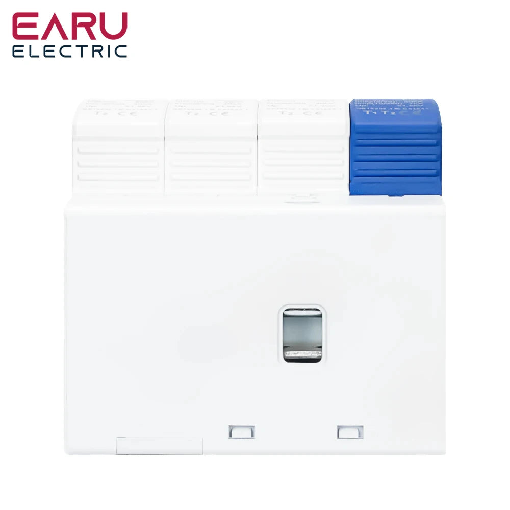 AC SPD 1P+NPE 3P+NPE 50KA T1 T2 385V 275V House Lightning Surge Protector Protective Solar Low-Voltage Arrester Device Din Rail