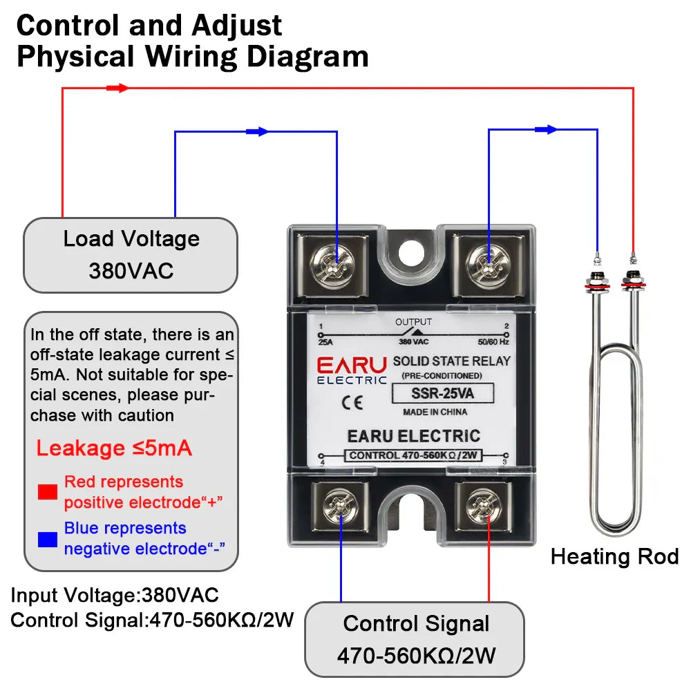 SSR-10VA 25VA 40VA Solid State Relay Voltage Regulator SSR 10-150A  AC 380V Output Potentiometer for PID Temperature Controller