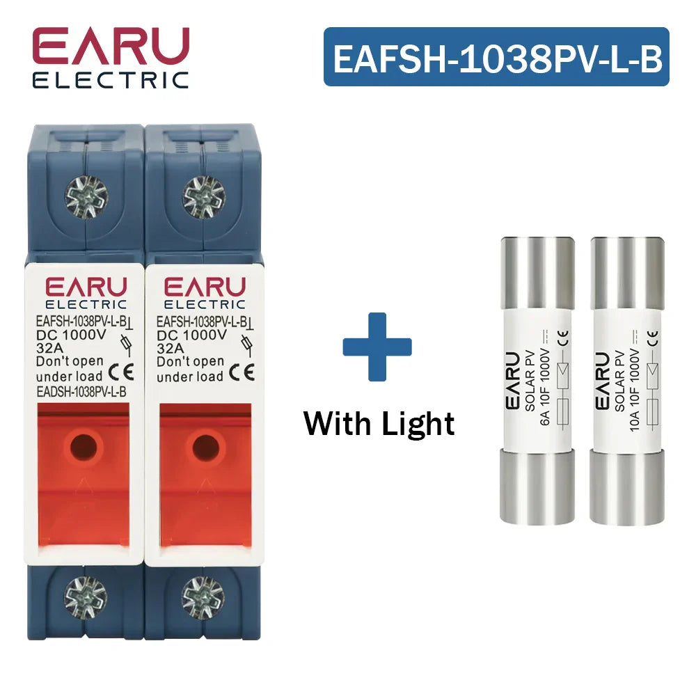 1P 2P 3P 4P Solar DC Fuse Holder High Voltage Solar PV DC 1000V Photovoltaic 6A-32A Photovoltaic System Protection Protector gPV