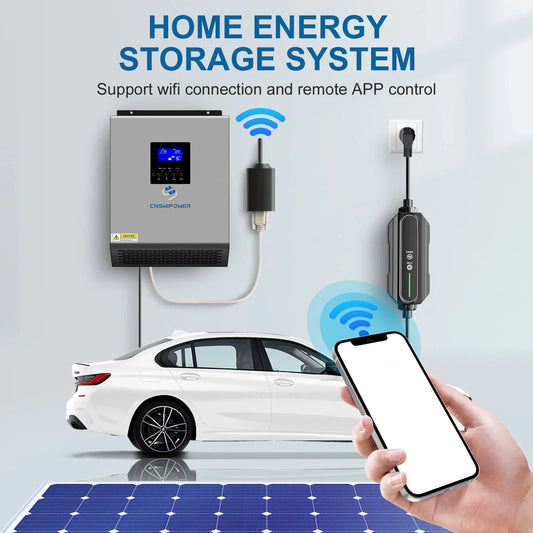 3000VA/2400W Hybrid Inverter Pure Sine wave with AC Charger Solar Charger Controller PWM PV input DC 24V to AC 120V - 54 Energy - Renewable Energy Store